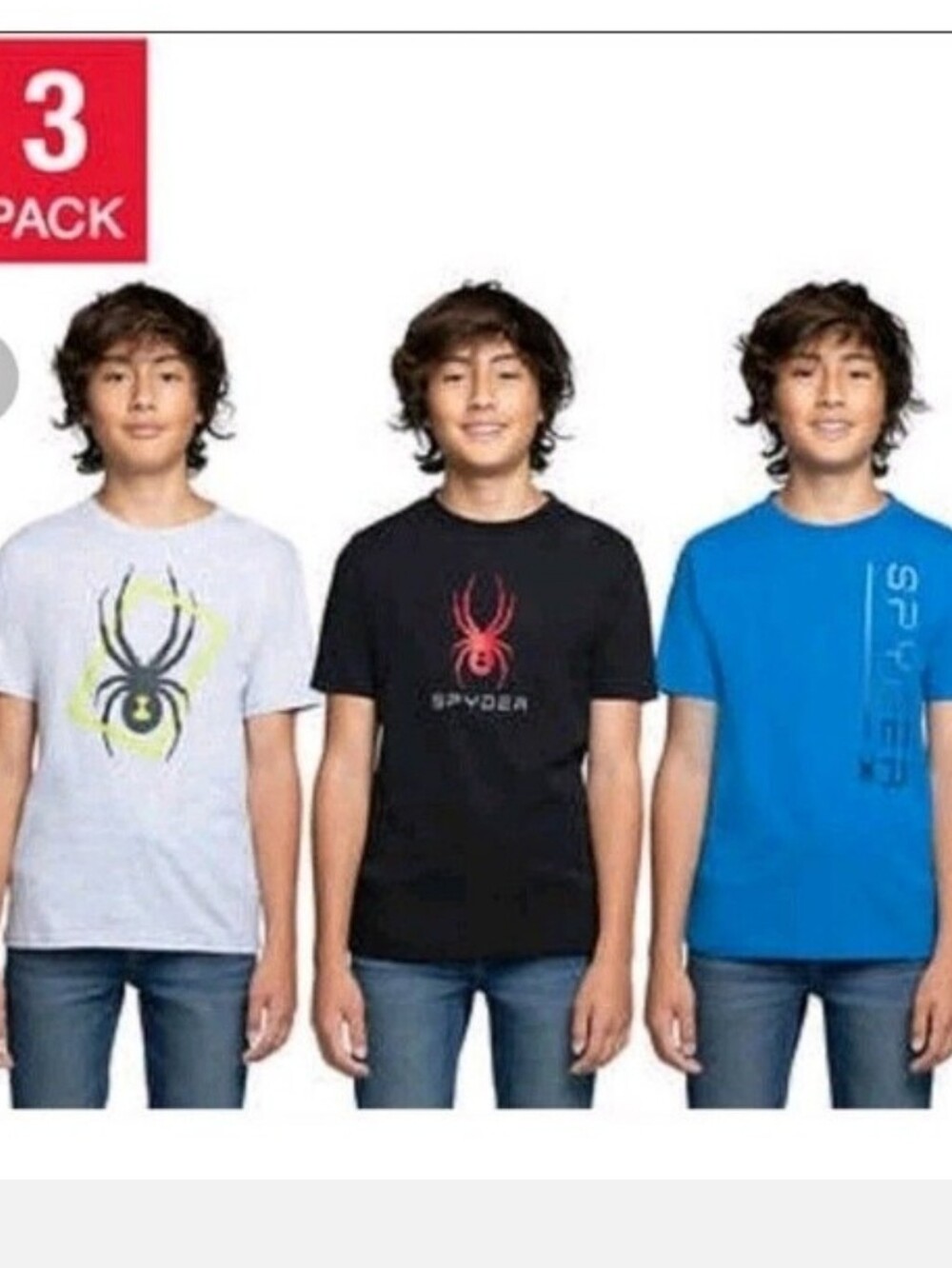 Spyder Youth 3-pack Tee new boy, Xs 5/6